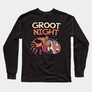 Groot Night - Ver Black Long Sleeve T-Shirt